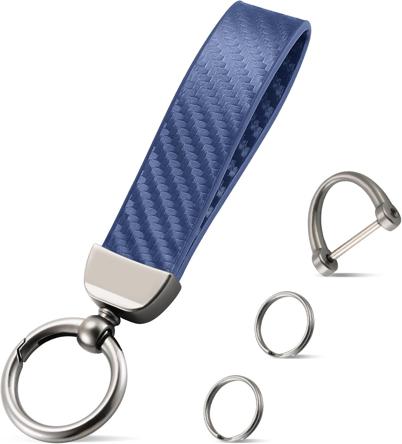 Universal Keychains Amazon.com: JUSTTOP Leather Keychain, Carbon Fiber Car Key Chain with ...