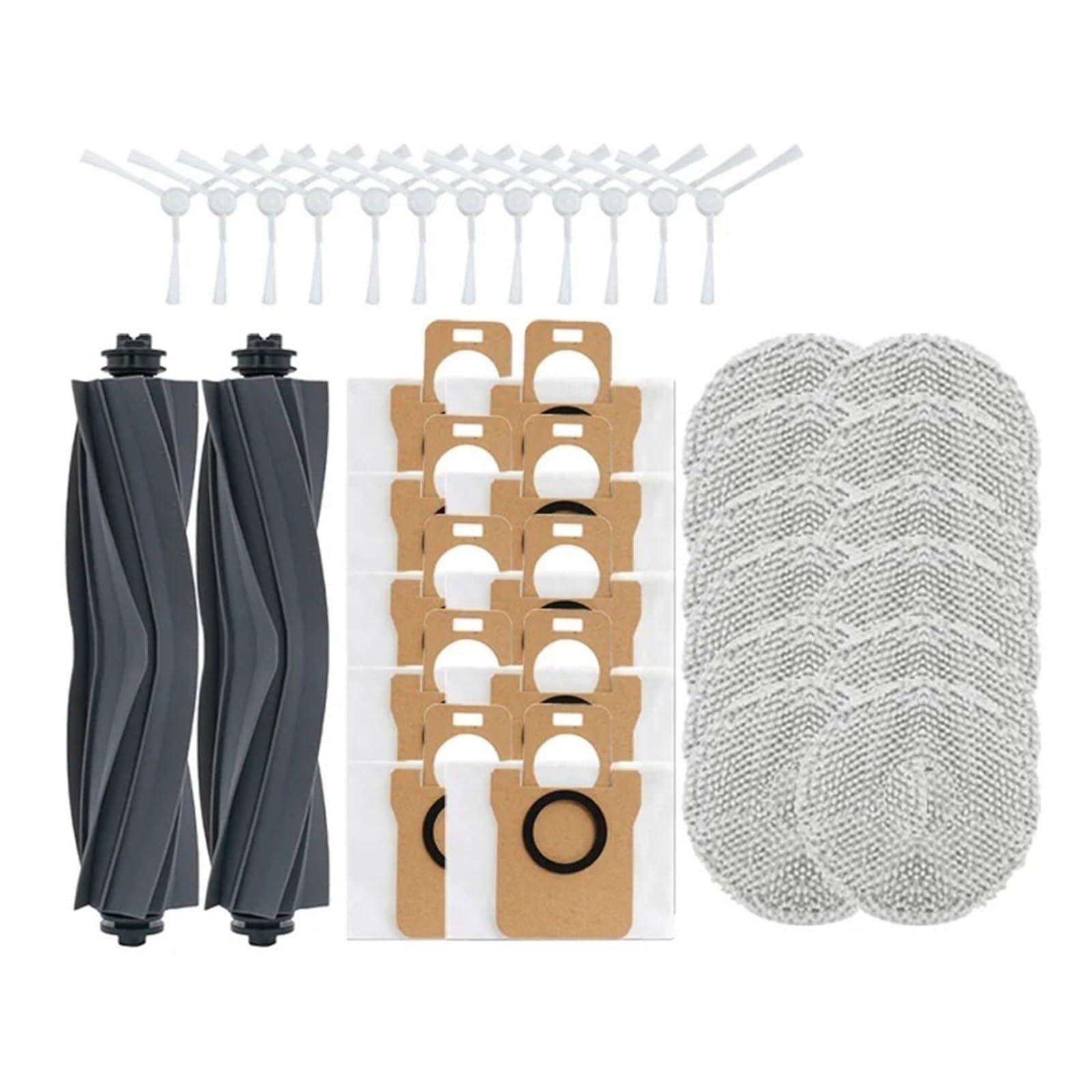 PORRSYDCD Main Side Brush Hepa Filter Dust Bag Rag Mop Stand Dust Box，Compatible With Xiaomi X10+ X10 Plus B101GL Robot Vacuum Spare Parts Accessories(36pcs)