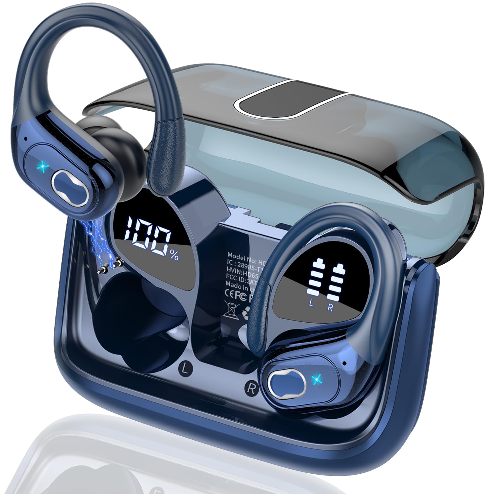 AI Translation Earbuds Real Time, 164 Language Translator Earbud 3-in-1 Bluetooth 5.4 Translator Earbuds with 6 Translation Modes, 75H Translators Headphones with APP for Travel Business, Blue