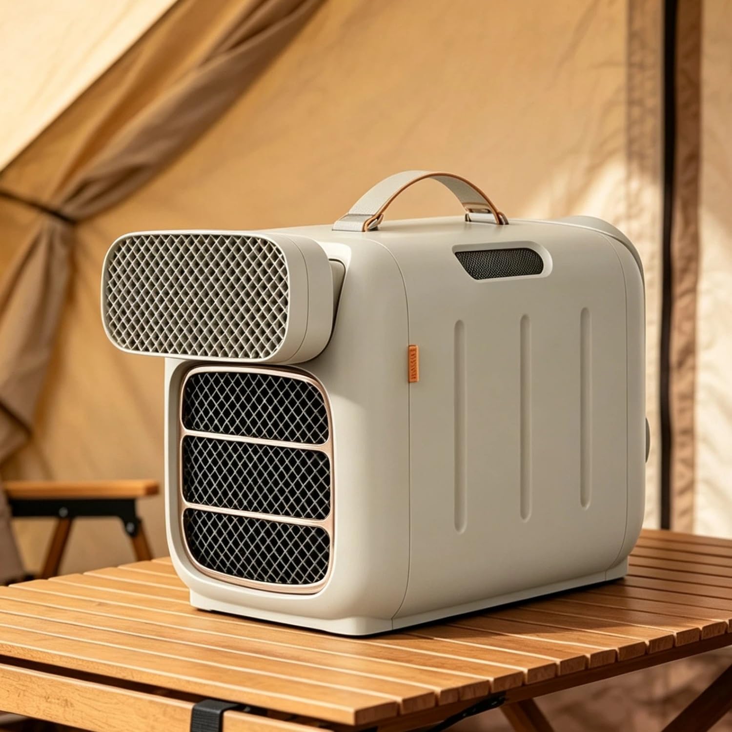 Portable Tent Air Conditioners 4800 BTU Cooling Camping Air Conditioner,Quiet Small AC Unit with 420W, Adjustment range 16-32°C with Remote Control Windowless AC for Tent, RV, Van(Cooling and heating)