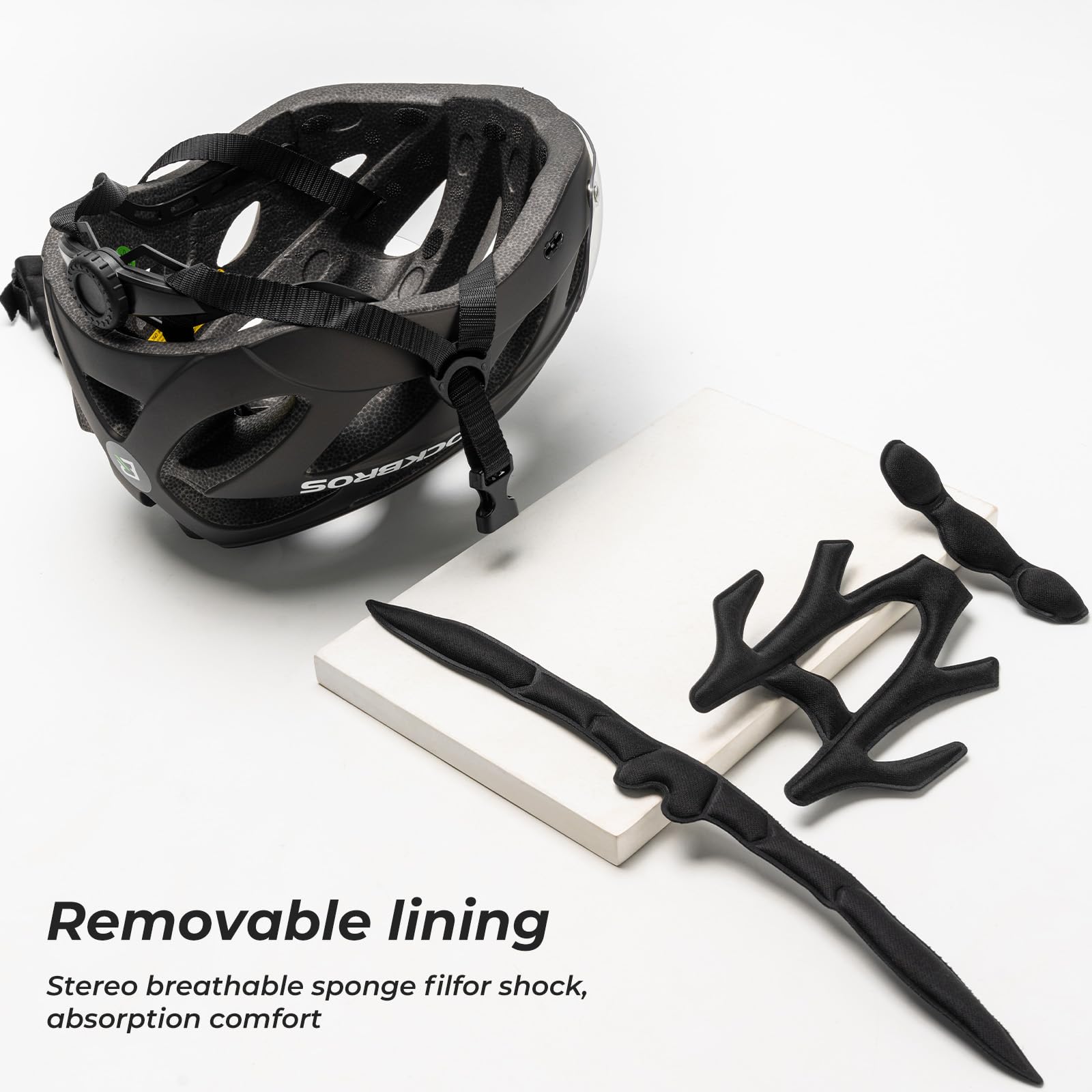 ROCKBROS Fahrradhelm Rennrad Helm Radhelm mit Abnehmbaren Visier Cityhelm Leichter Stadthelm für Damen und Herren MTB 58-61CM/58-65CM