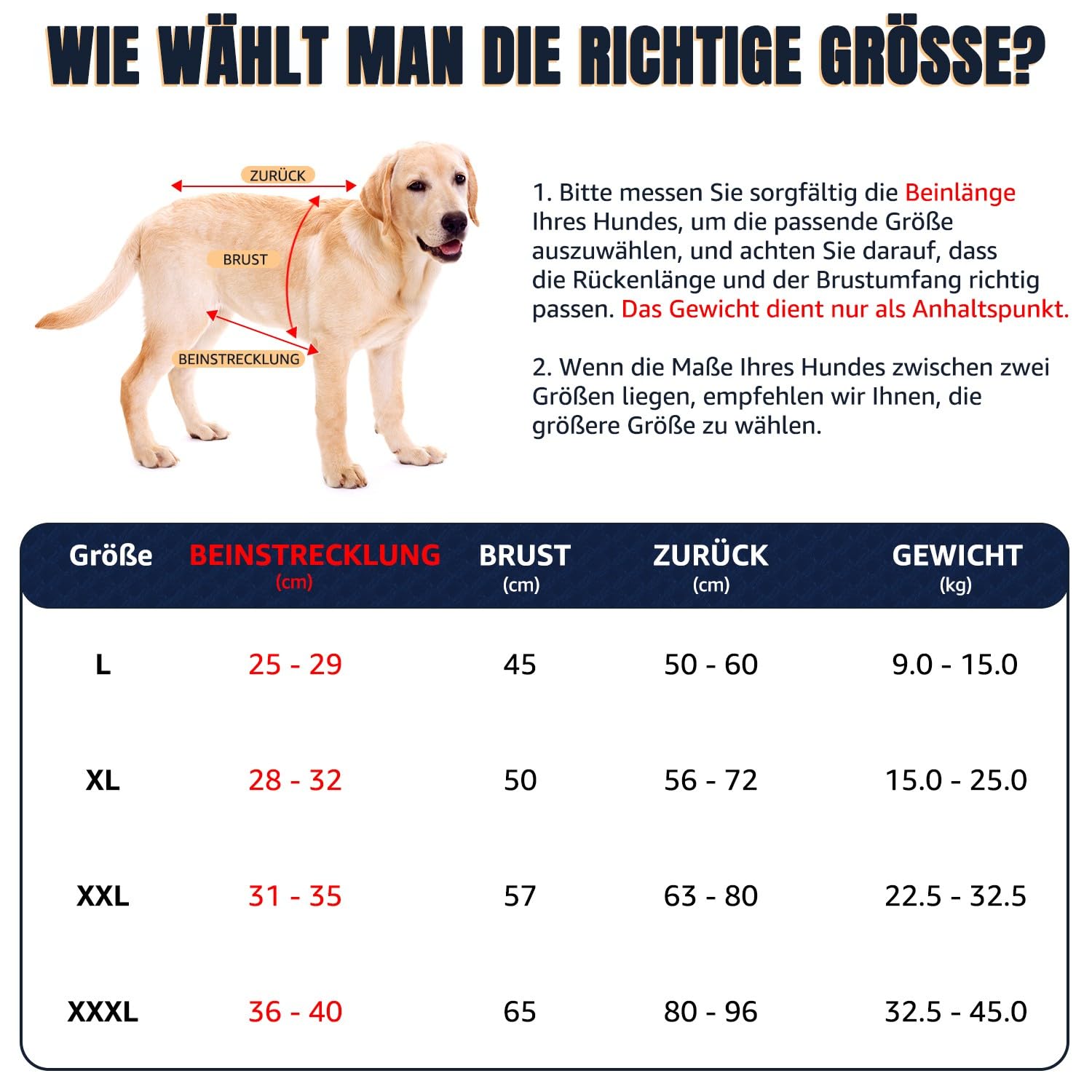 SlowTon Hundetragegeschirr für große Hunde - Vollkörper-Hundsitztrage mit verstellbaren Gurten und Kontrollgriff, atmungsaktiver Unterstützung Rucksack für ältere, verletzte