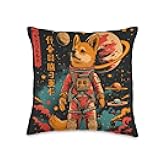 Astronaut Dog Graphic Design Throw Pillow