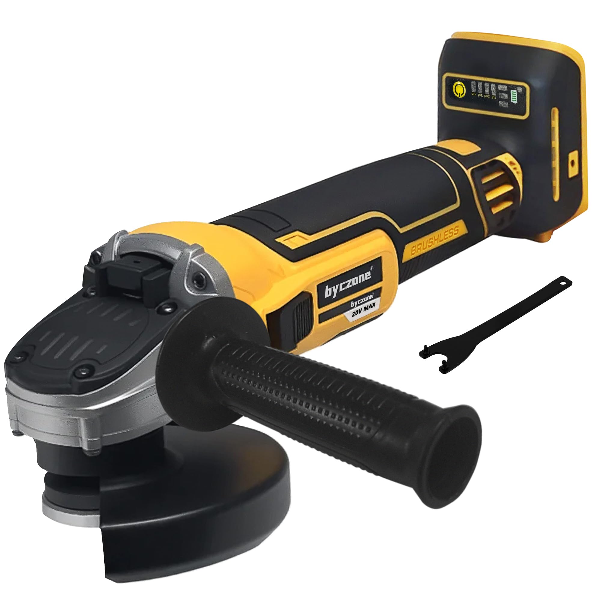 Cordless Angle Grinder for DEWALT 20V MAX Battery, 4-1/2" Power Grinder Tool Cordless, 8500RPM Brushless Motor for Cutting, Grinding, Polishing, Rust Removal(Tool Only)