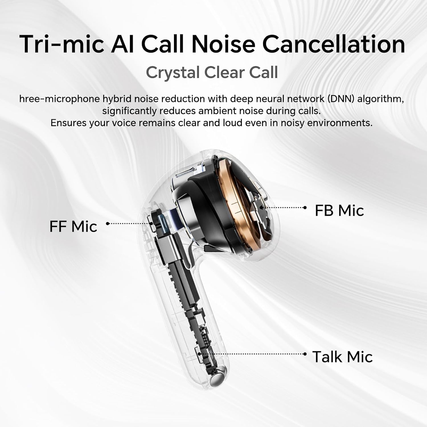 HONOR Słuchawki S7 Białe, redukcja szumów, 3MIC+AI, do 36 godzin, Dynamic EQ, Find Earbuds, IP54