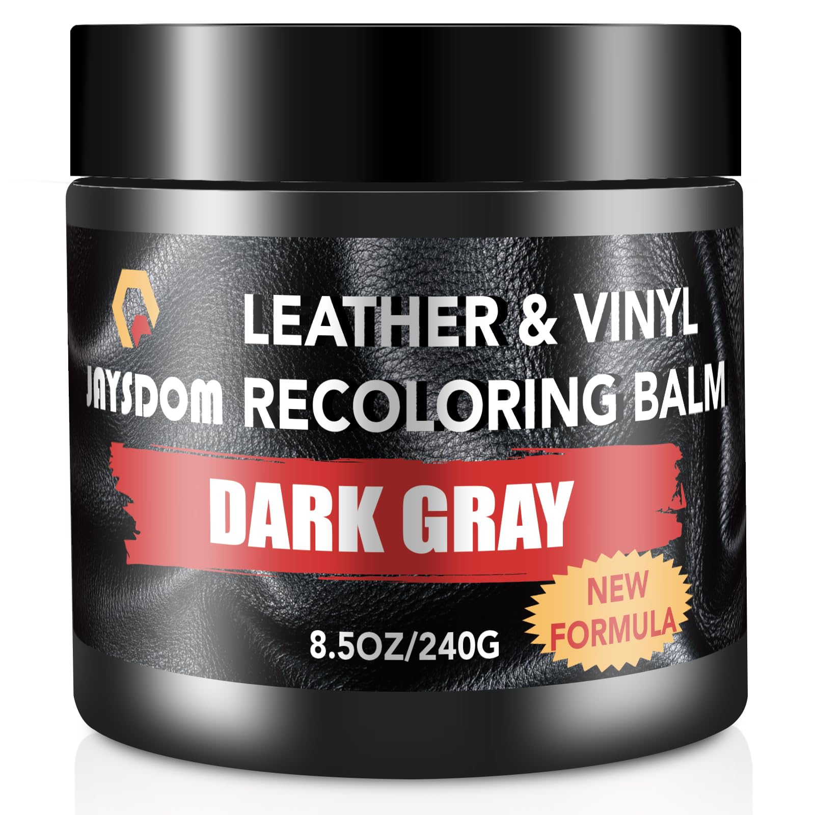 JAYSDOM Leather Recoloring Balm, Leather Repair Kit, Leather Dye, Leather Color Restorer, Leather Scratch Remover, Leather Couch Paint, Repair, Leather Scratch Repair, Leather Restorer(Dark Gray)
