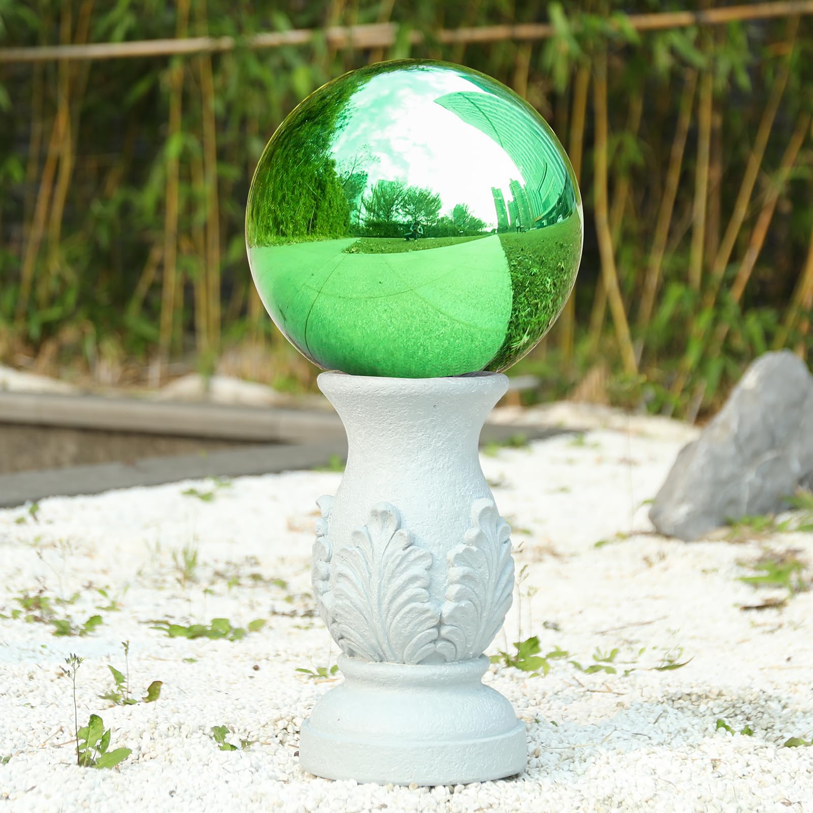 Gazing Balls For Garden On Clearance Solar Gazing Ball Garden Globe - 10  Inch Blue Reflective Solar Orb For Outdoor Decor Garden Gazing Balls, image size:1600x1600