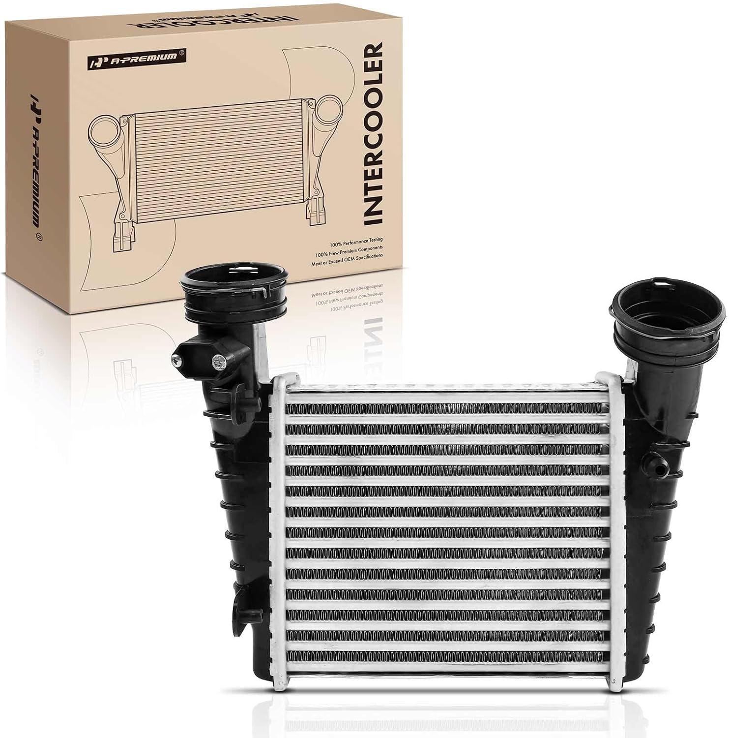 A-Premium Turbo Intercooler Compatible with Volkswagen Passat 2001-2005 L4 1.8L Turbocharged, Front Side