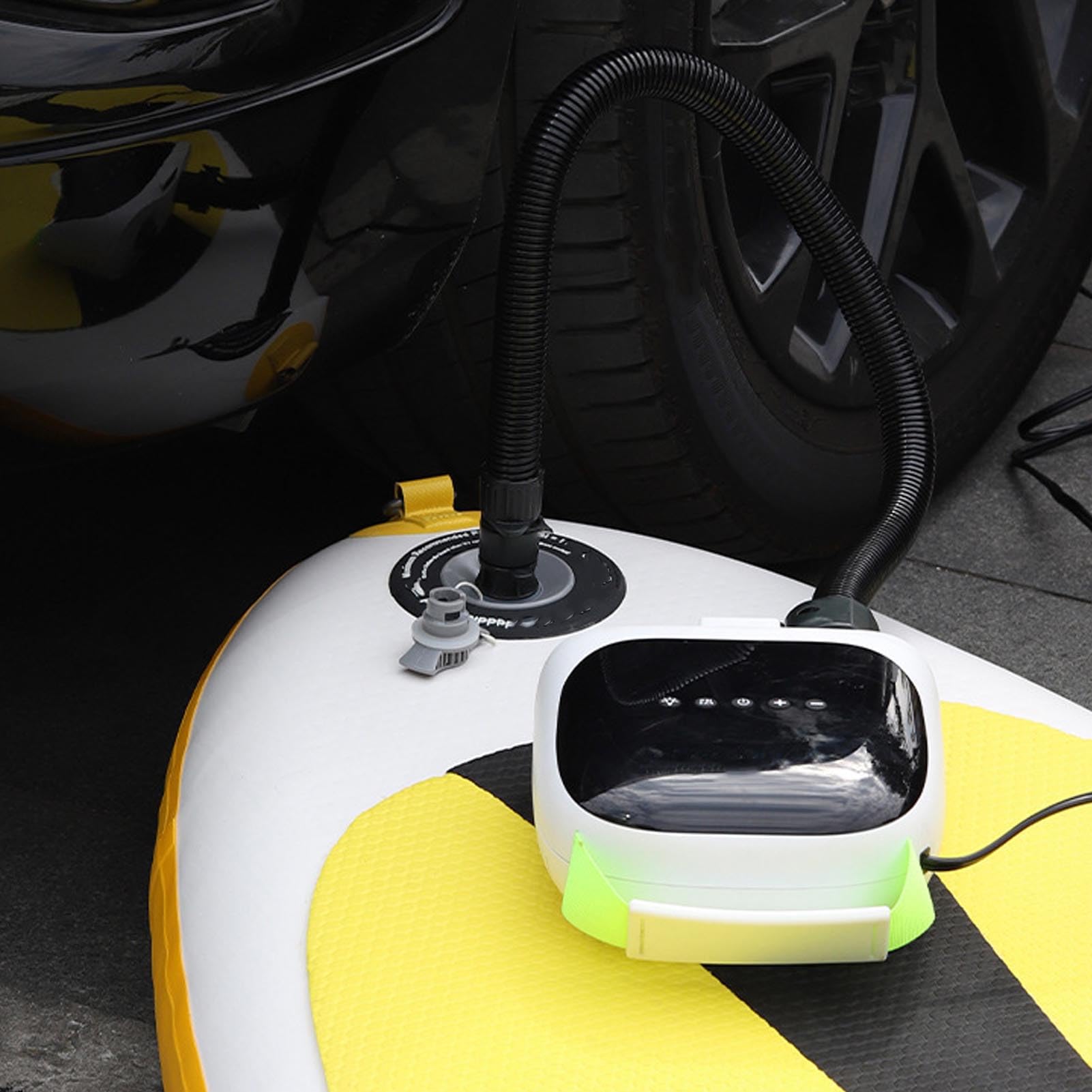 Elektryczna Pompa Powietrza 20 PSI Pod Wysokim Ciśnieniem Wyświetlacz Wyświetlacza LCD z baterią 3700 MAh dla Płyt Wiosłowych, Namiotów, Basenów