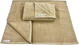 泉州タオル(Senshu towel) バスタオル 2枚（ブラウン）60cm×120cm 国内製造 無地 単色 同色 綿100％