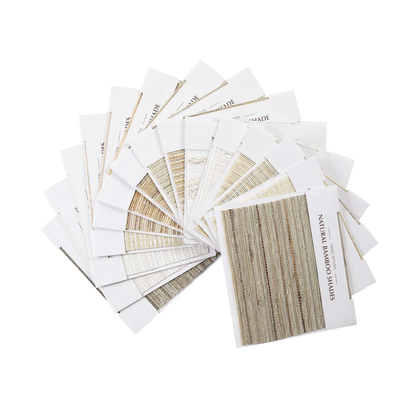 TWOPAGES Rae C Series Natural Woven Bamboo Shade Sample Book Swatches