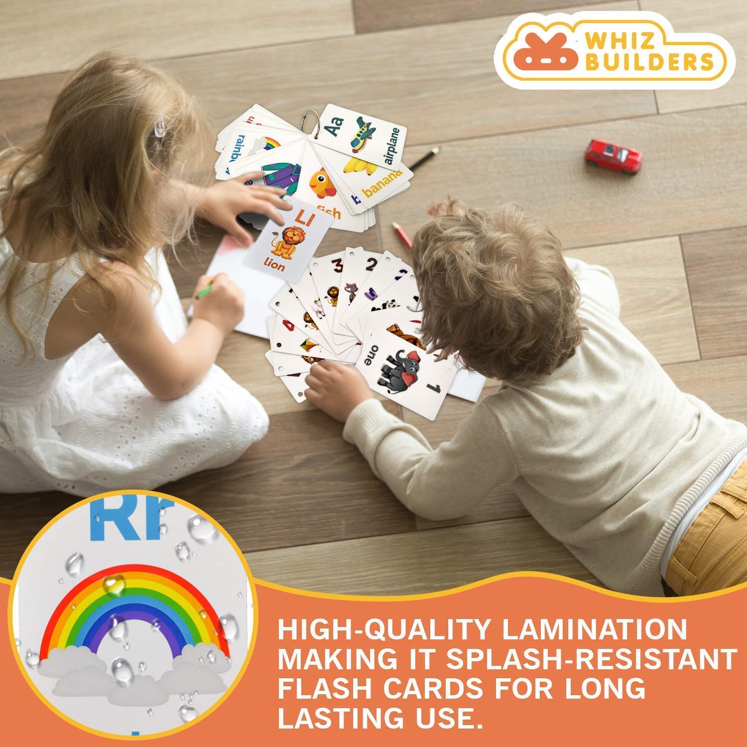 Whizbuilders Alphabet Flash Cards for Toddlers 4Packs ABC Letter