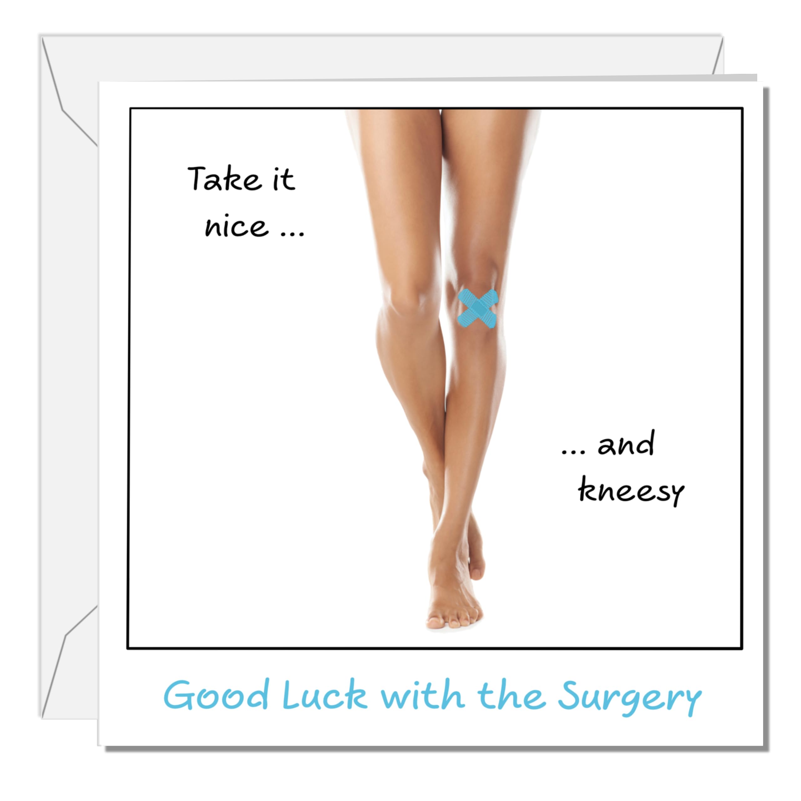 Knee Replacement Surgery Card - Funny Get Well Soon Knee Card for Friends Woman Wife Mother - Wonderful Card for Knee Surgery Patient - Knee Surgery Recovery Gift