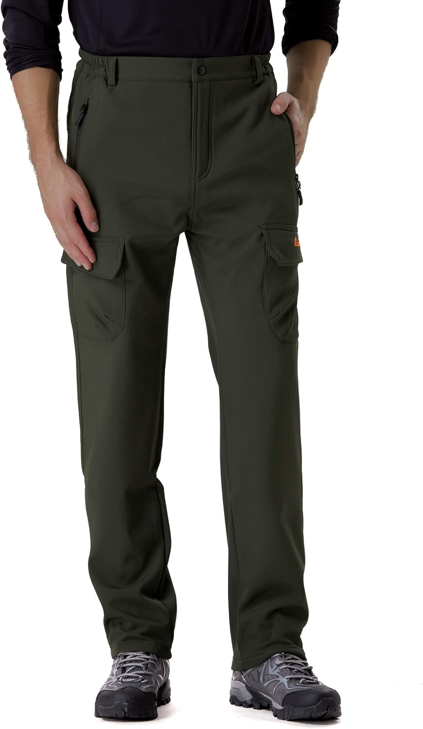 clothin Men's Insulated Pants Fleece Lined Snow Pants Softshell Water and Wind-Resistant - Image 3