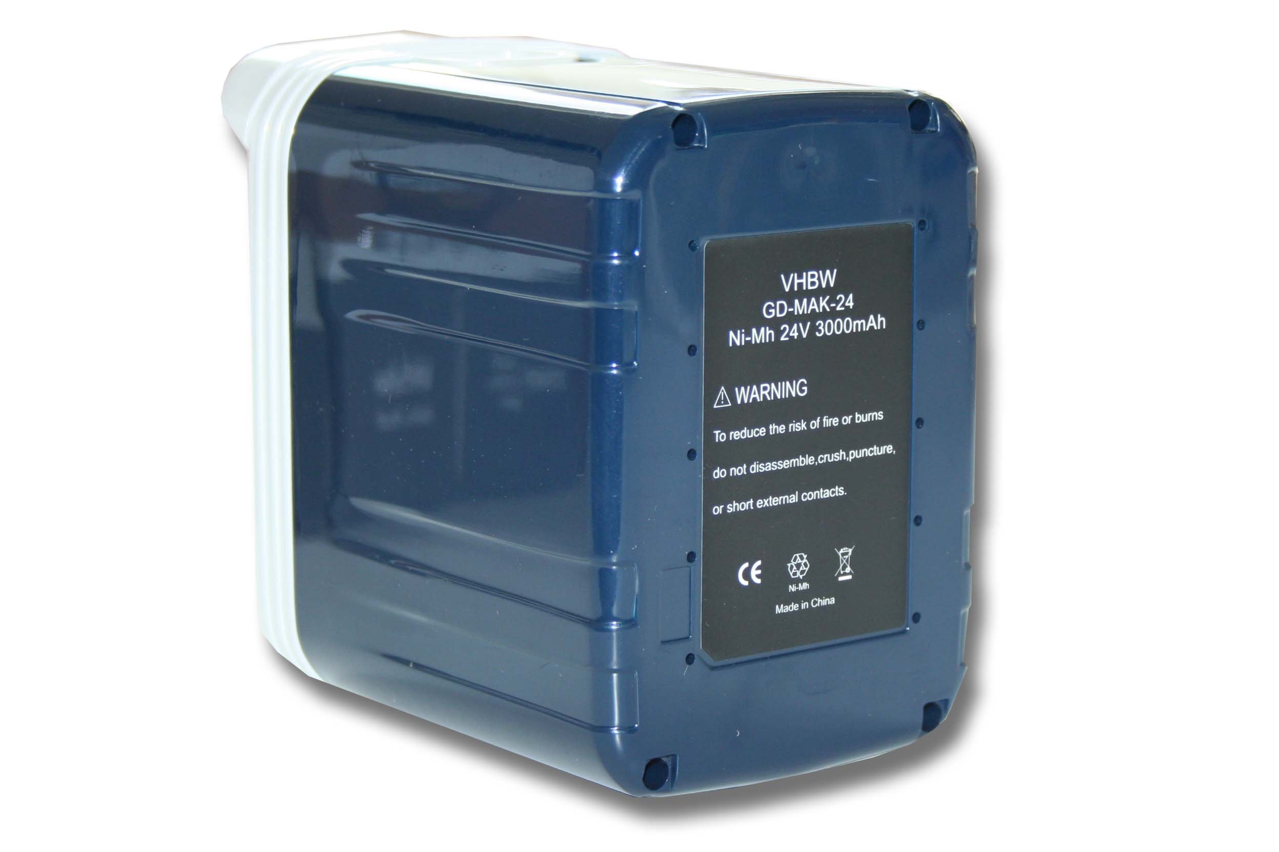 vhbw NiMH akumulator 3000 mAh (24 V) do narzędzi elektrycznych Makita BJR240SJE, BJR240WA, BJR240WAE, BLS712 jak 193127-4, B2417, B2420, B2430, BH2433.