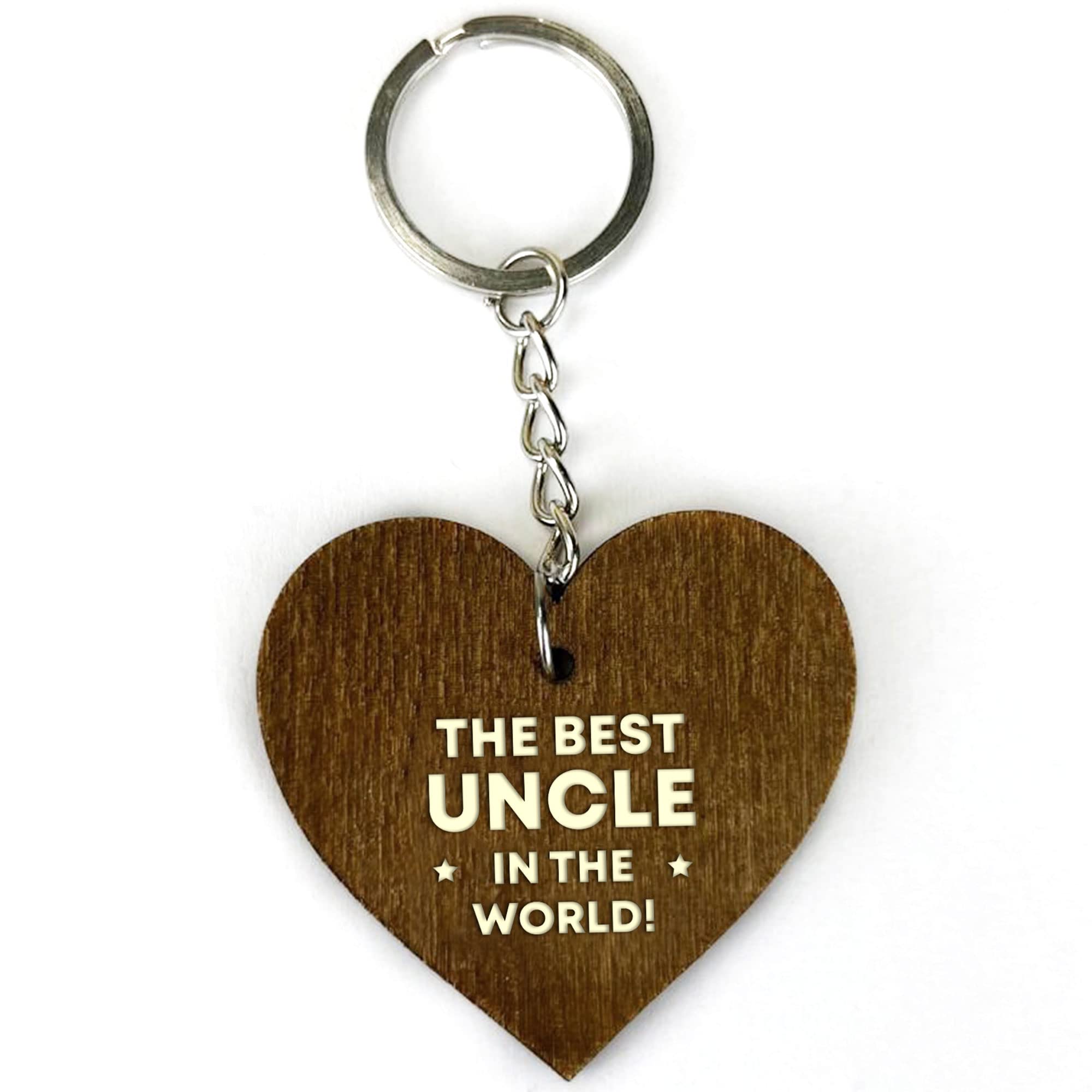 RED OCEAN Uncle Gifts From Niece Engraved Keyring Gift Birthday Gift For Uncle Novelty Gifts For Him