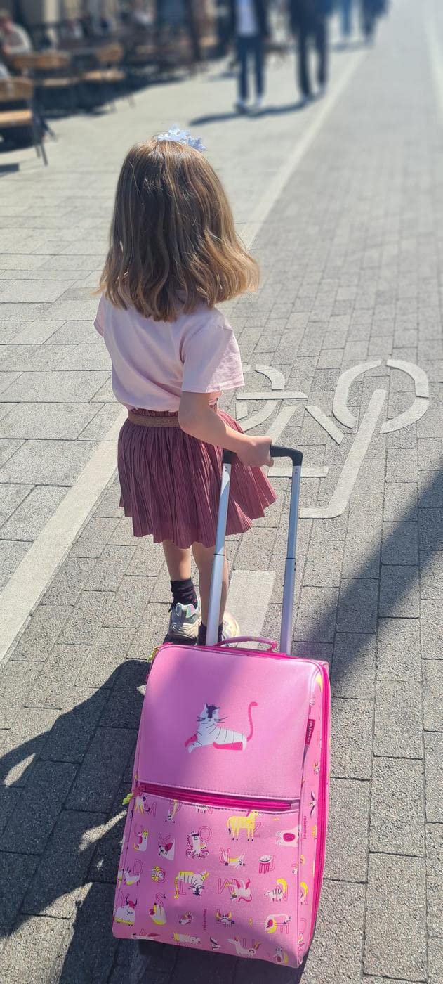 reisenthel Trolley XS Kids abc friends blue - Kindergepäck, leicht und praktisch. Halbstarre Schale, die Flexibilität und einfaches Packen ermöglicht
