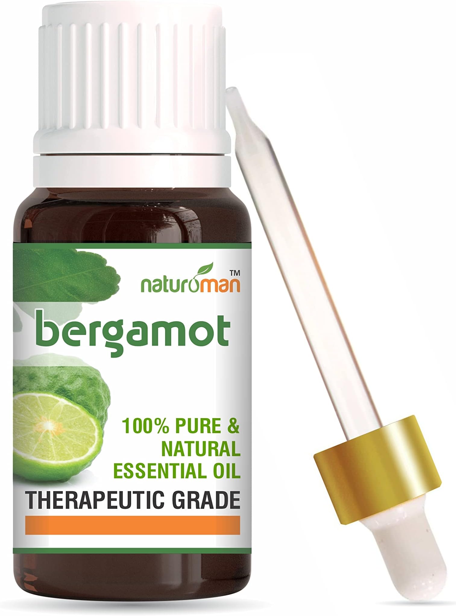 Naturoman Bergamot Pure and Natural Essential Oil Therapeutic Grade, 10 ml