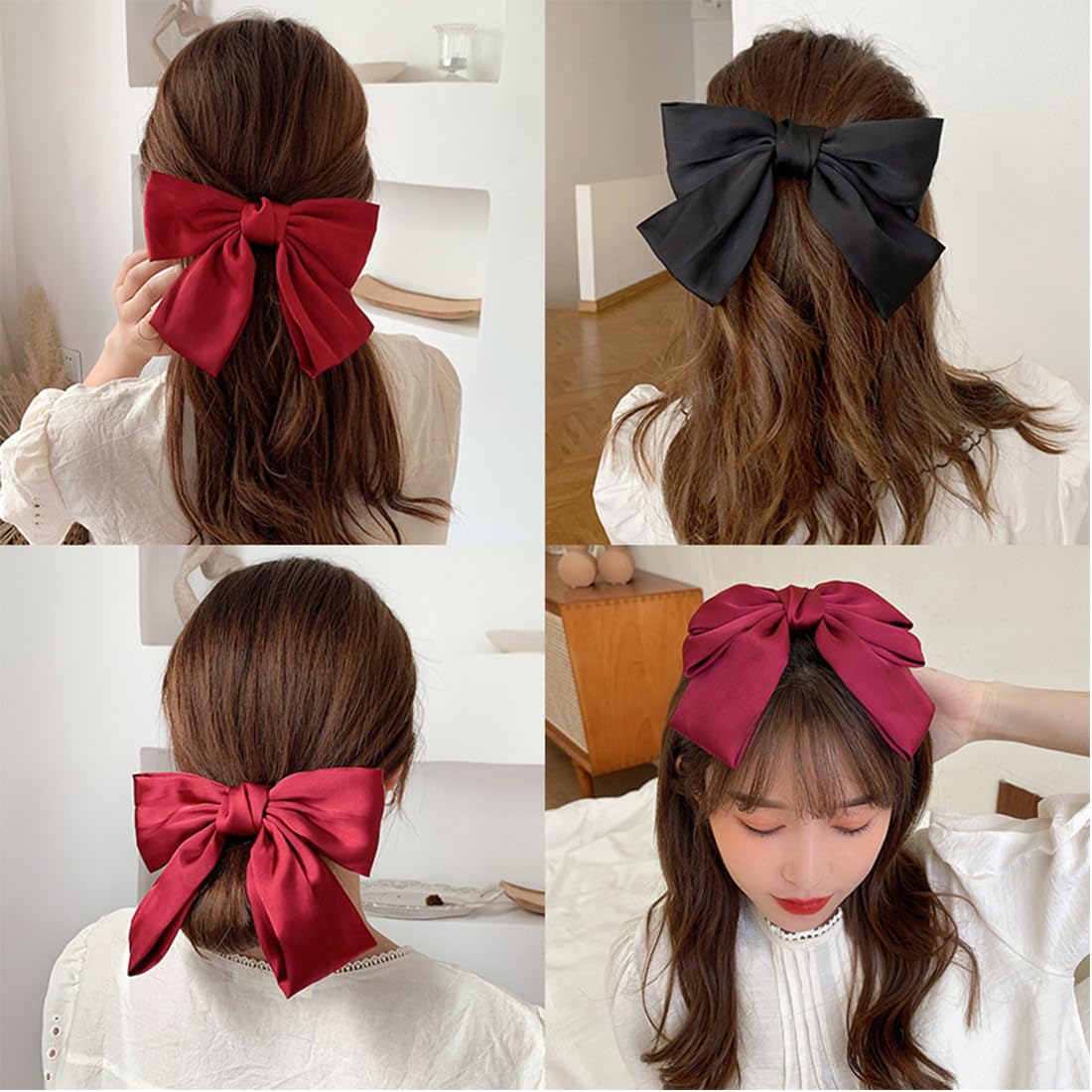 Fasce Capelli Fiocco A Pois Stile Retrò Elegante Dolci
