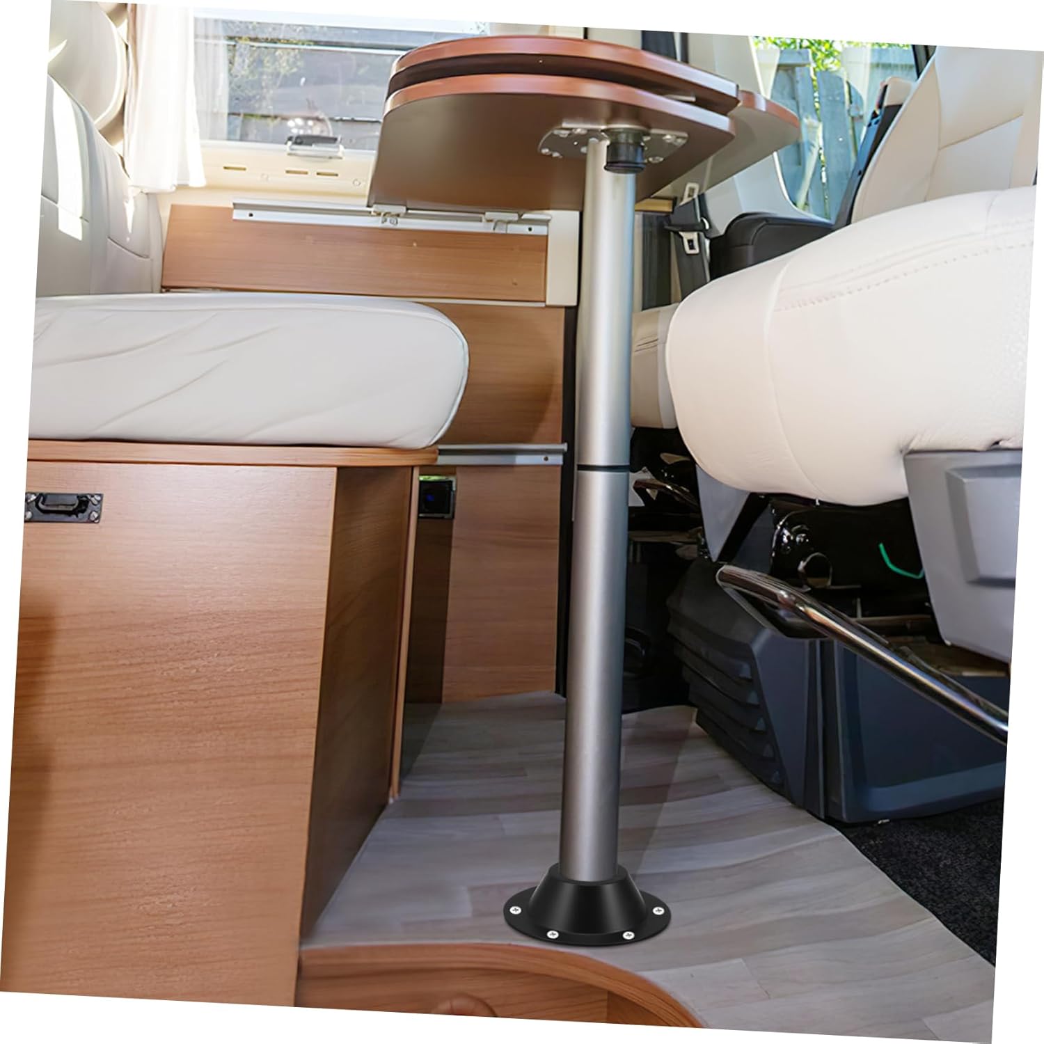 2Pcs Rv Table Base Mount Sturdy Aluminum Table Base for Secure Flush Mounting Replacement for Enhanced Stability and Versatile Use