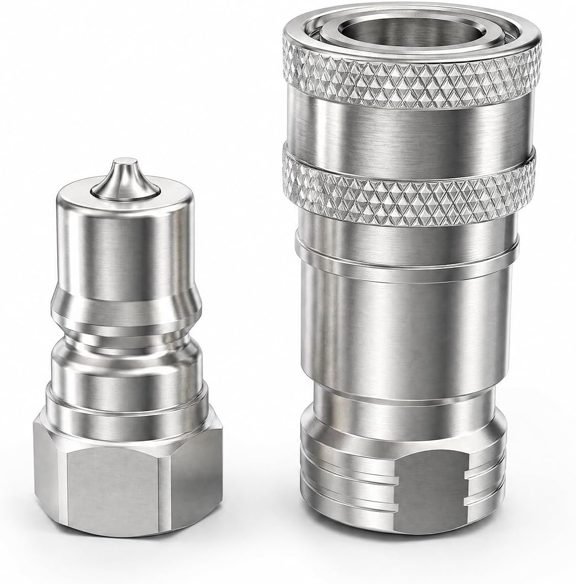 Hydraulic Quick Coupler Set 7J612-66323 K2581-66220 Replacement for Kubota, 1/4'' NPT