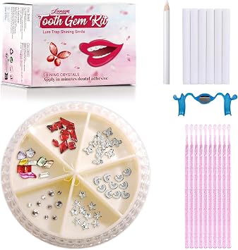 LMDGDS Tooth Gems Kit for Teeth, Teeth Jewelry for Women Teeth Gems Kit DIY Tooth Gem for Men & Women