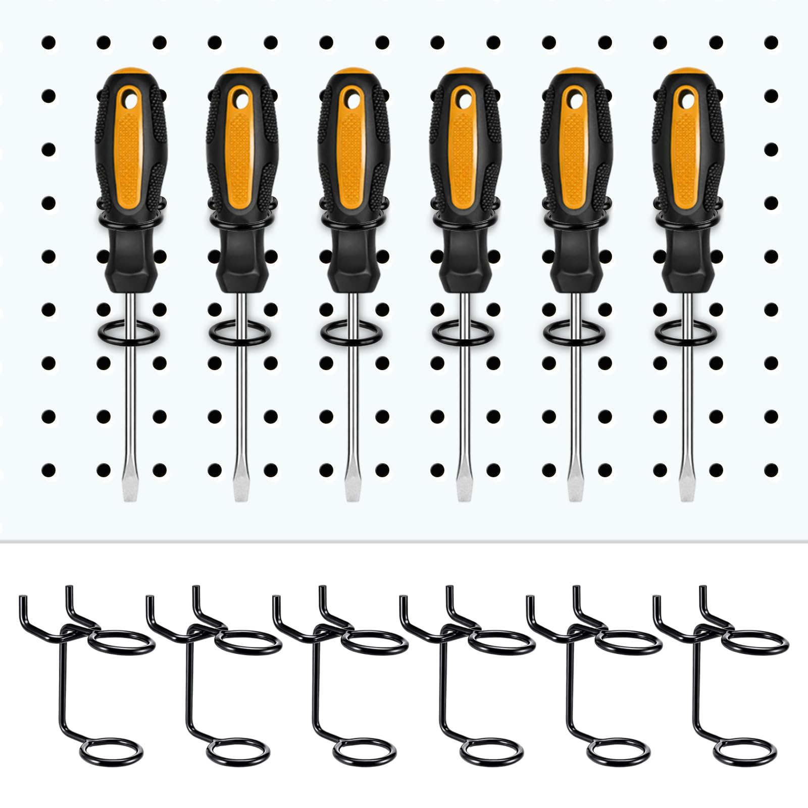 Ripeng 12 Pcs Screwdriver Organizer Tool Holders Multi-tool Holder Black