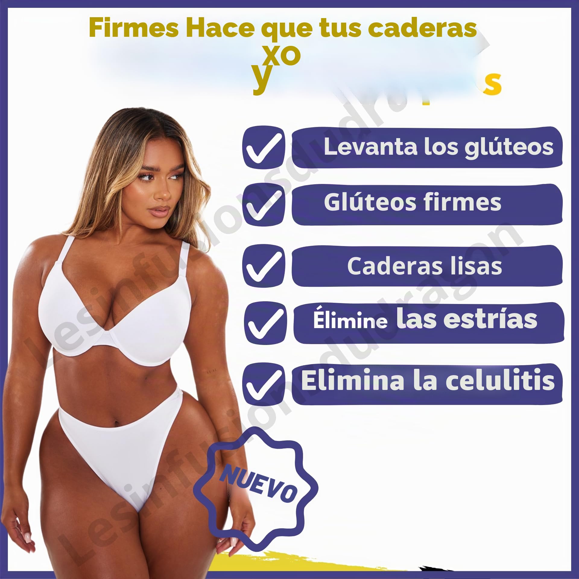 6 cajas : 3 DAYS HIP, Suplemento alimenticio para aumentar las nalgas y las caderas