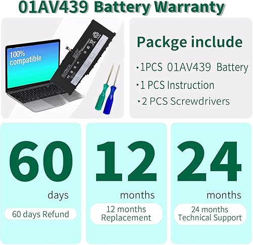 Miniatura 6 de DMKAOLLK 52Wh 00HW028 01AV439 01AV458 SB10F46466 SB10F46467 Batería para Lenovo Thinkpad X1 Carbon 4 generación 4 2016, ThinkPad X1 Yoga Gen1 Gen2