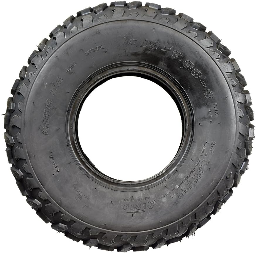 AlveyTech 19x7.00-8 Off-Road Mini Bike Tires (Set of 2) (QD112 Knobby Tread)
