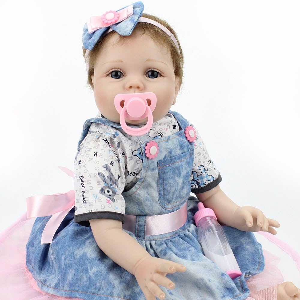 Reborn Babies Reborn Baby Dolls Real Looking Silicone Vinyl Realistic Newborn Baby Handmade 22" Toys Gifts