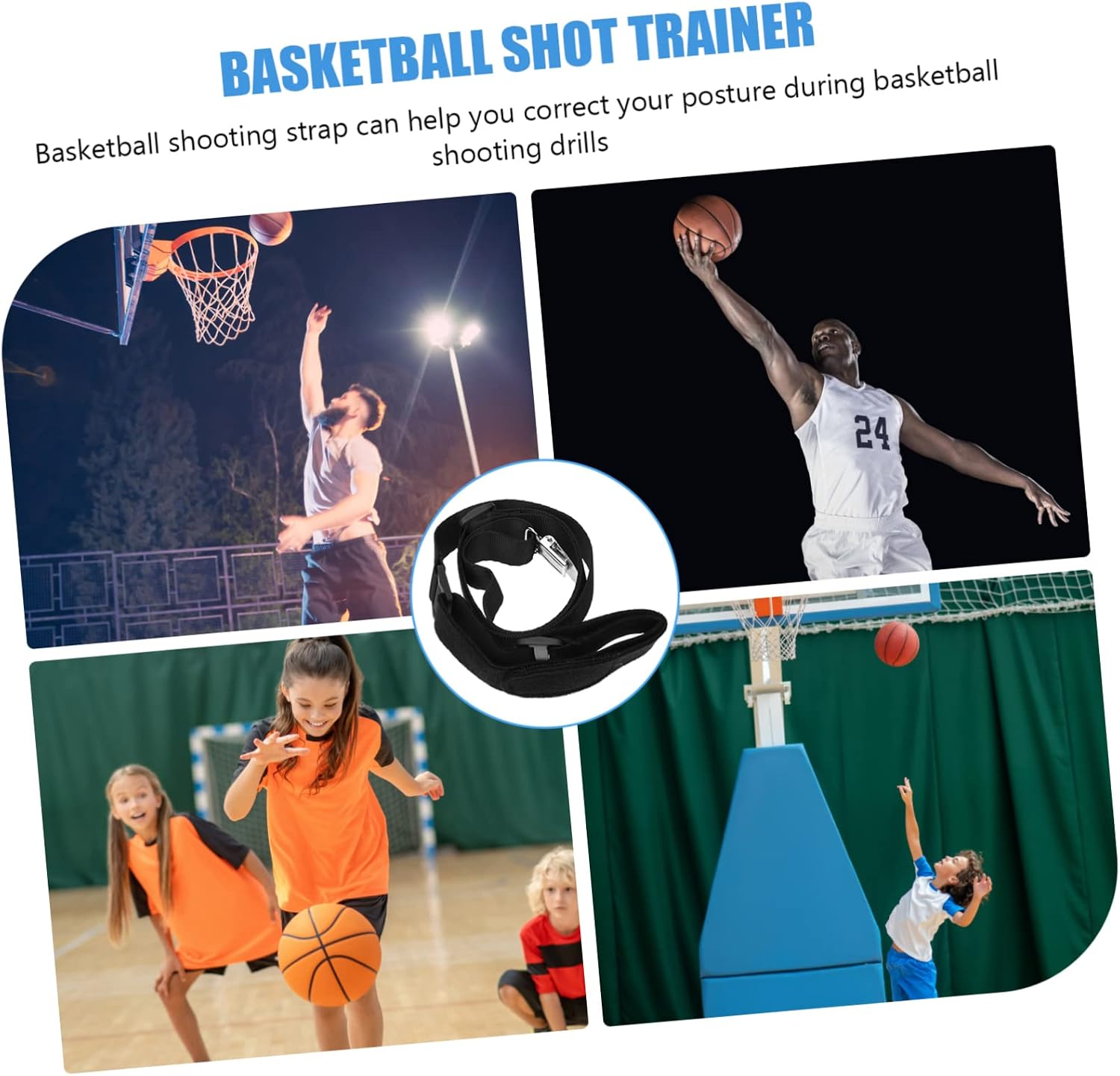 BESPORTBLE 5pcs Basketball Practice Equipment Basketball Aid Training Strap Height Correct Posture