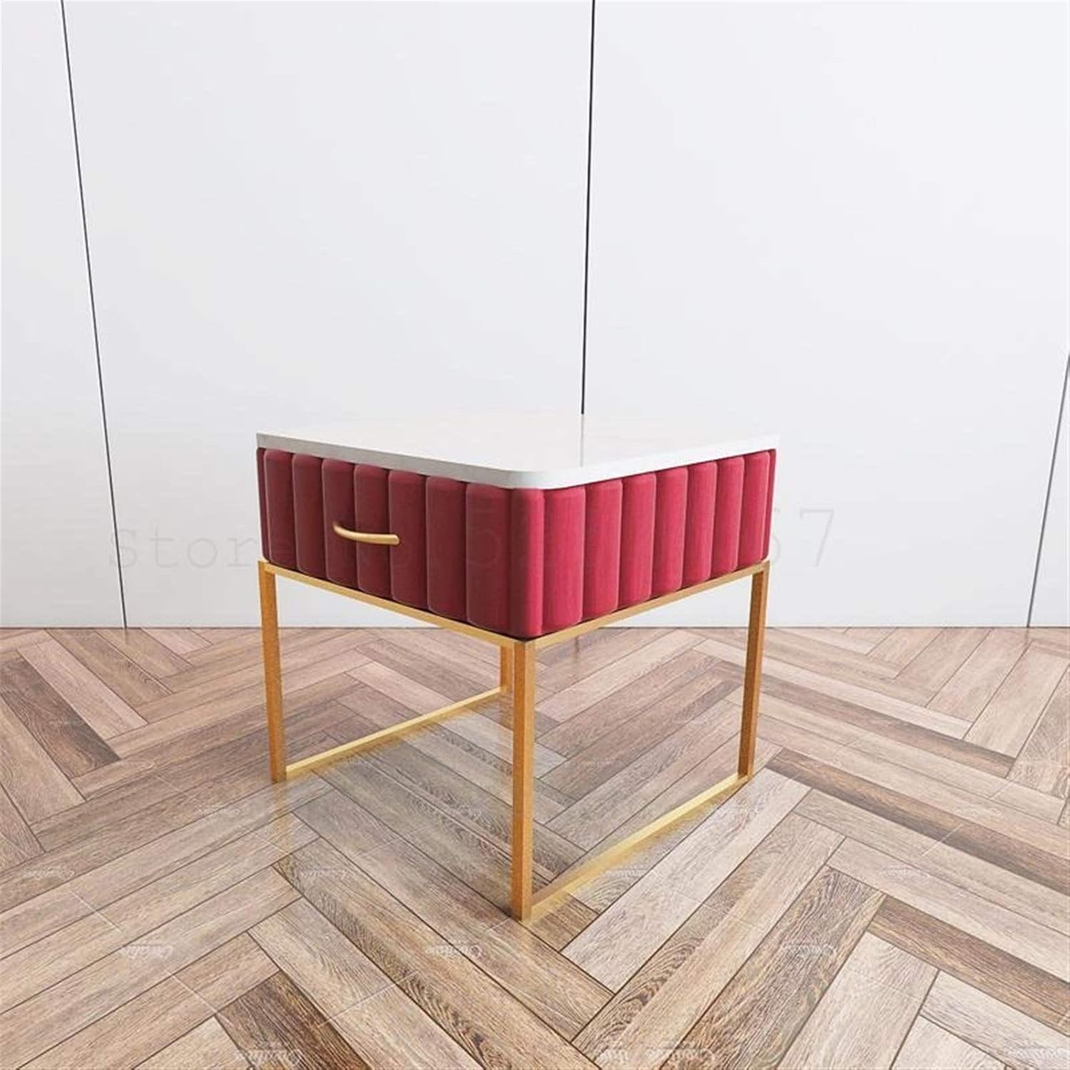 Rowe El Nordic mármol Dormitorio Mesilla de Noche Ins Web Celebrity Simple luz de Lujo perimetral A Pocos Sala de Estar Sofá té Tabla de cajón, (Color : Model7)