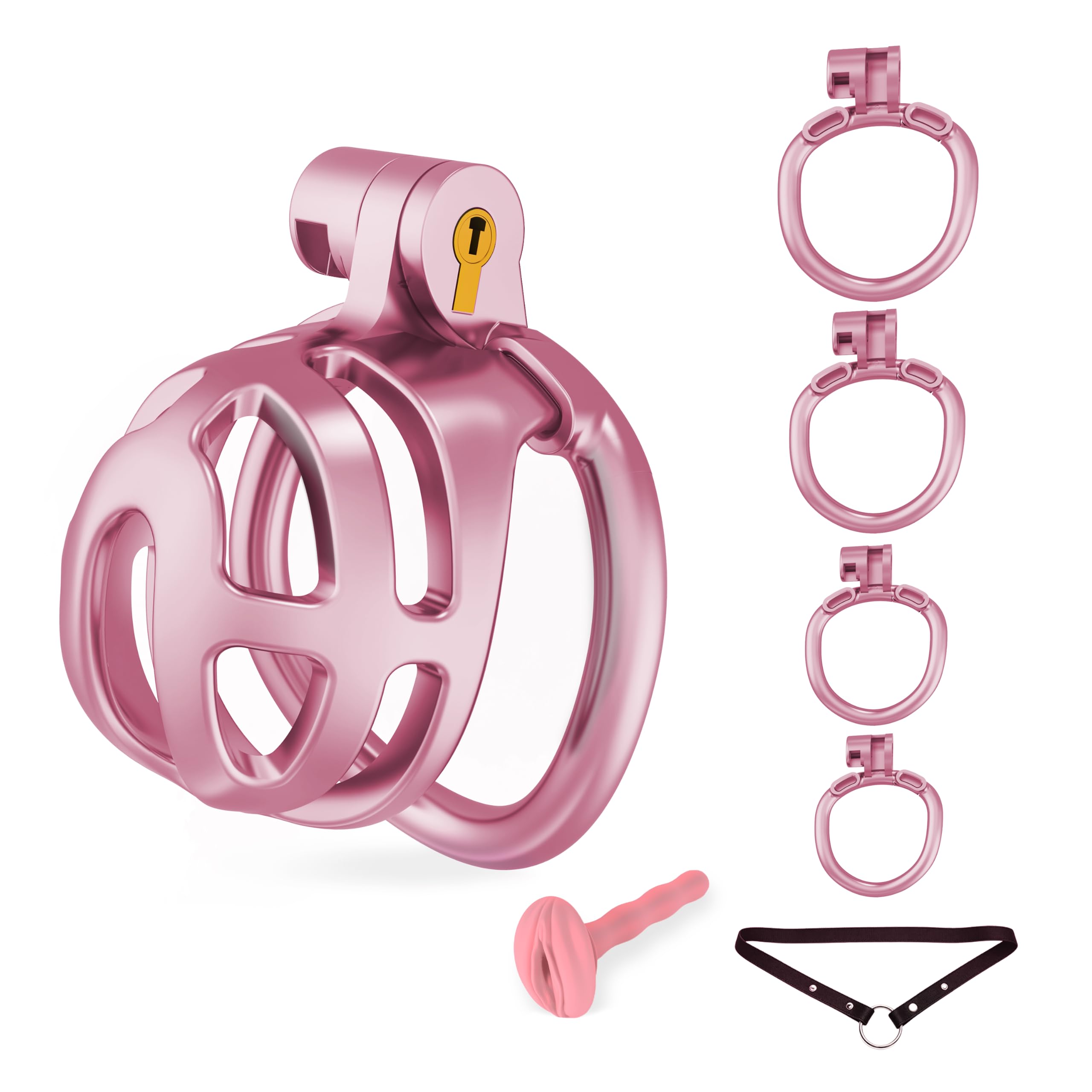 Male Chastity Cage - Plastic Cock Cage, BDSM Sex Toy for Men, Pink
