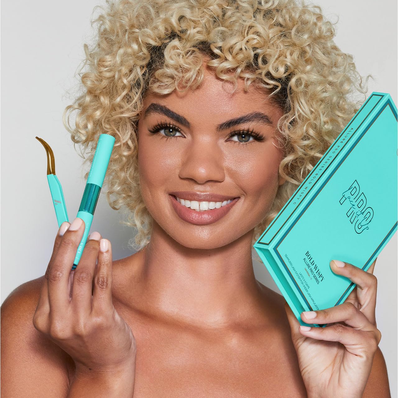 Lashbox LA DIY Wispy Lash Clusters– LBLA Lace It Up ALLURE for Anime, Volume, Textured, Strip-Lash look, 7-Day Wear Black Professional Lash Extension Fiber - C Curl, PRO Pallet Universal (8-10-12-14)