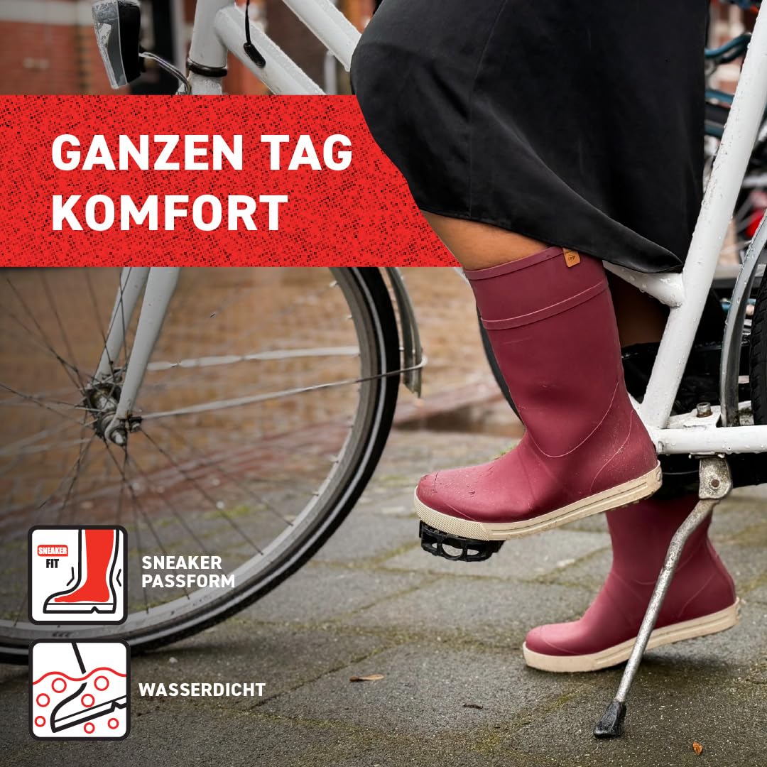 DUNLOP Amsterdammer – Stylische, wasserdichte Damen‑Gummistiefel im modernen Design – Mittlere Schafthöhe – Bequem, leicht & langlebig für den täglichen Gebrauch – Größe 36–42
