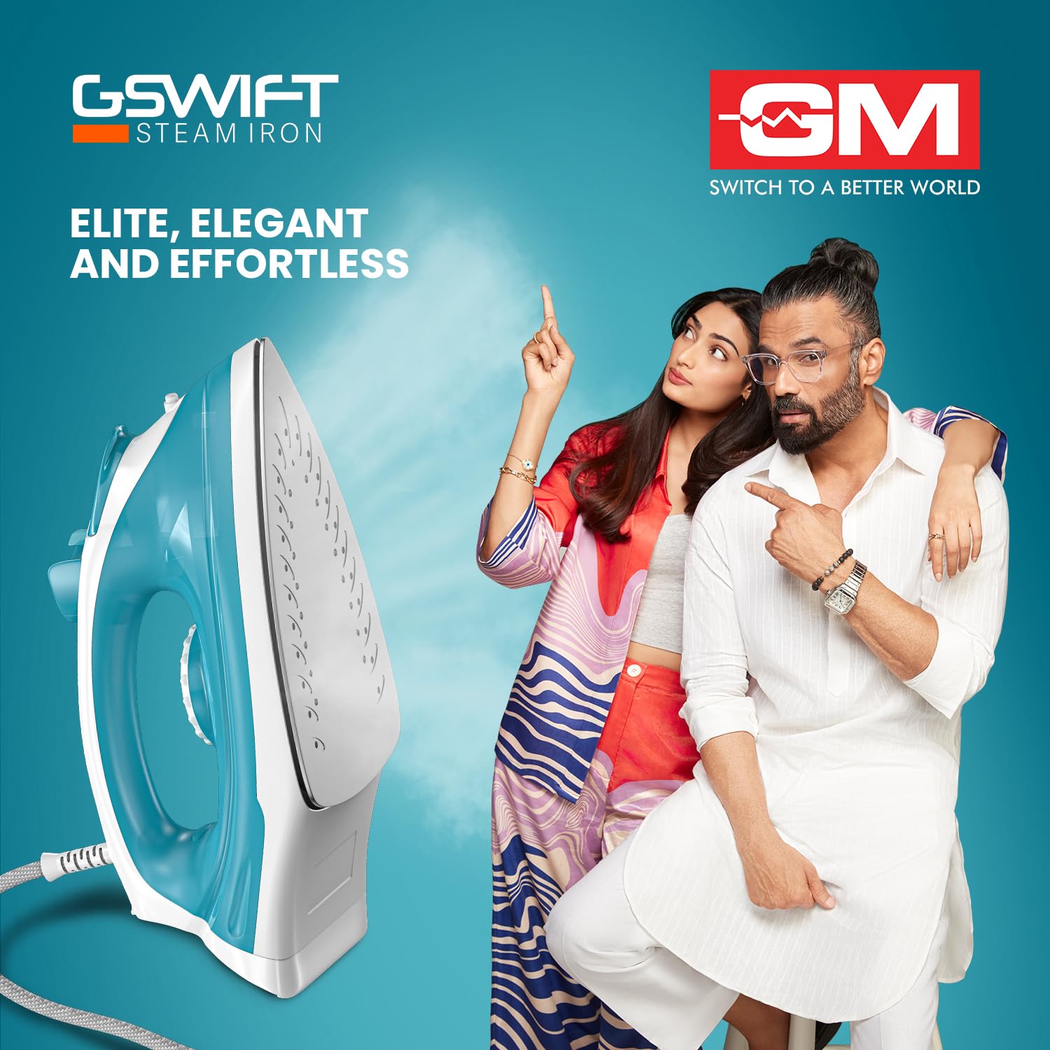 GM G-Swift Steam Iron - Powerful Wrinkle Removal -3