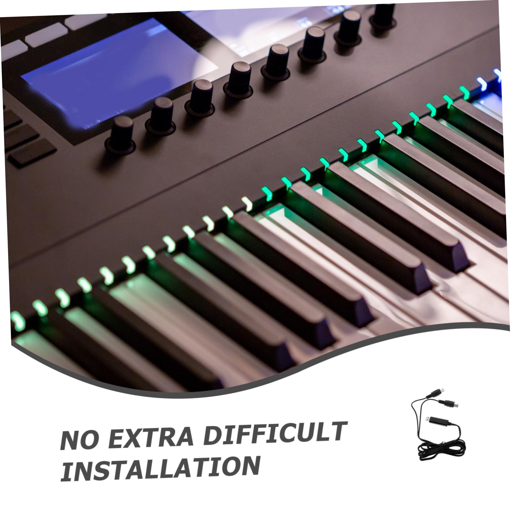 VICASKY 2stücke Usb Midi Adapterkabel Professionelles Piano Keyboard-converter-kabel Für Pc Laptop Kompatibel Mit Und Einfache -and-play-installation Hohe Stabilität Und Schnelle