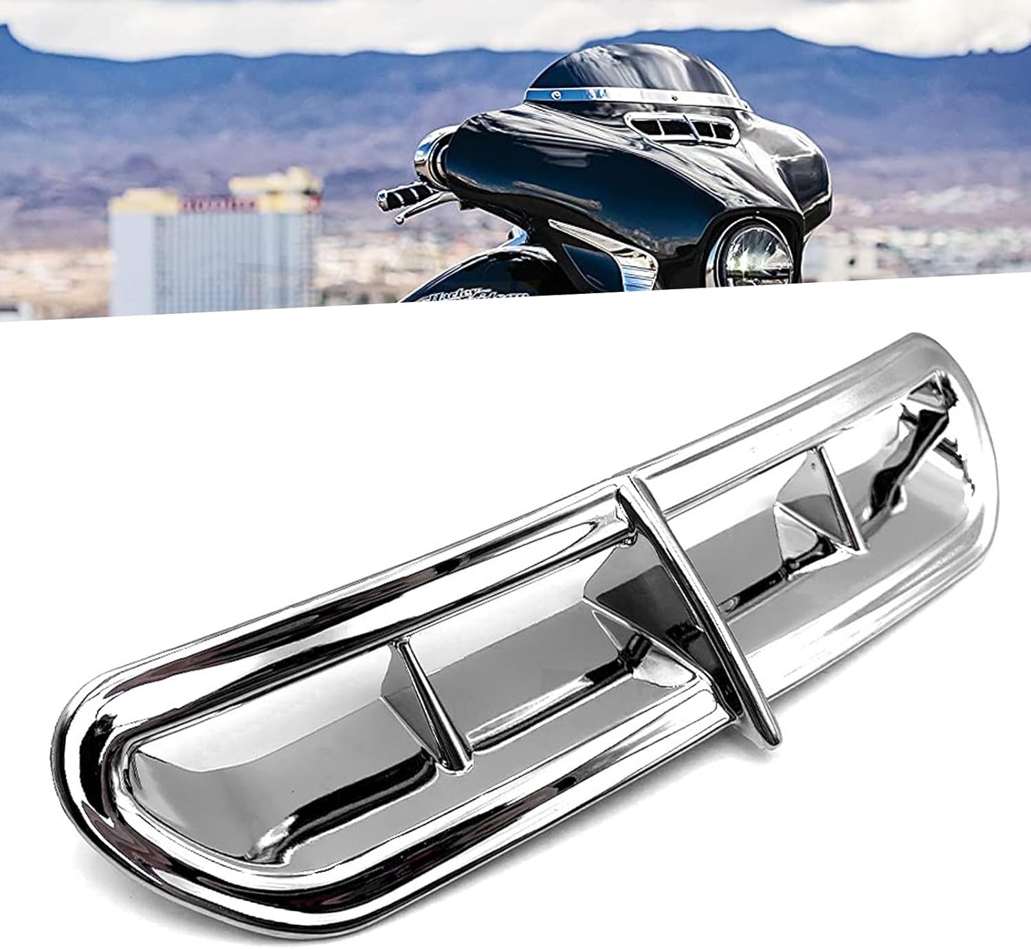 Motorcycle Front Fairing Vent Accent Cover For Harley Touring Electra Glide Limited Ultra Classic Street Glide 2014-2021 (chrome) Motorcycle Front Fairing Vent Accent Cover For Harley Touring Electra Glide Limited Ultra Classic Street Glide 2014-2021 (chrome)