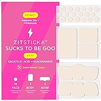 Vista 8 de ZitSticka Parches invisibles para espinillas de la cara, parches hidrocoloides, parches ultradelgados transparentes de ácido azelaico y CICA