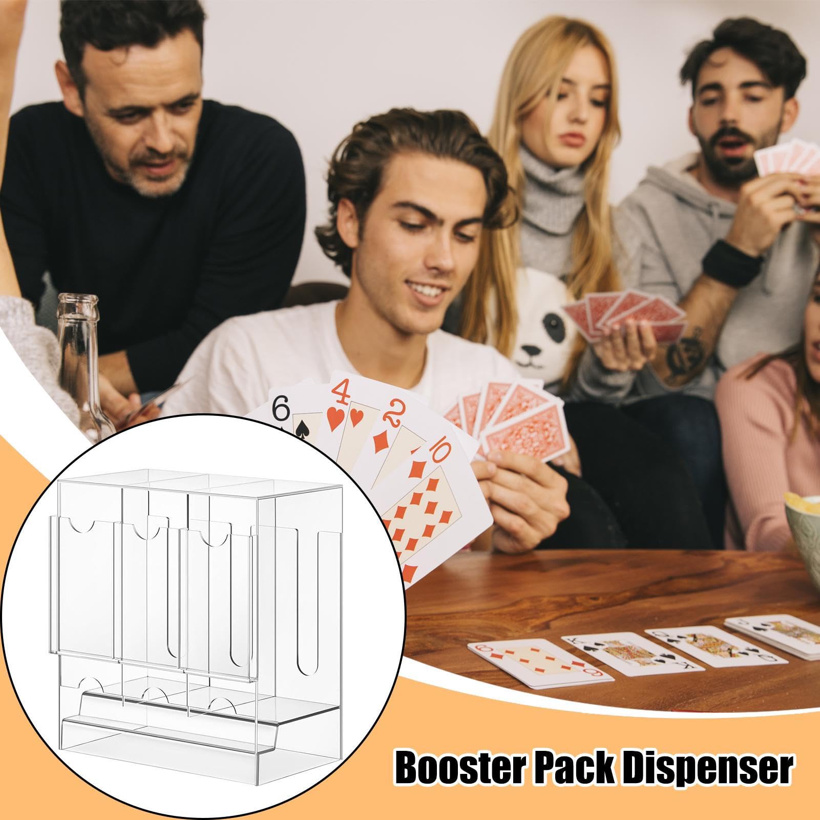 Dispensador de Booster Pack de 3 Ranuras Organizador Almacenamiento | de Ranuras para Paquetes de Refuerzo para escritorio, estante, hogar y habitación