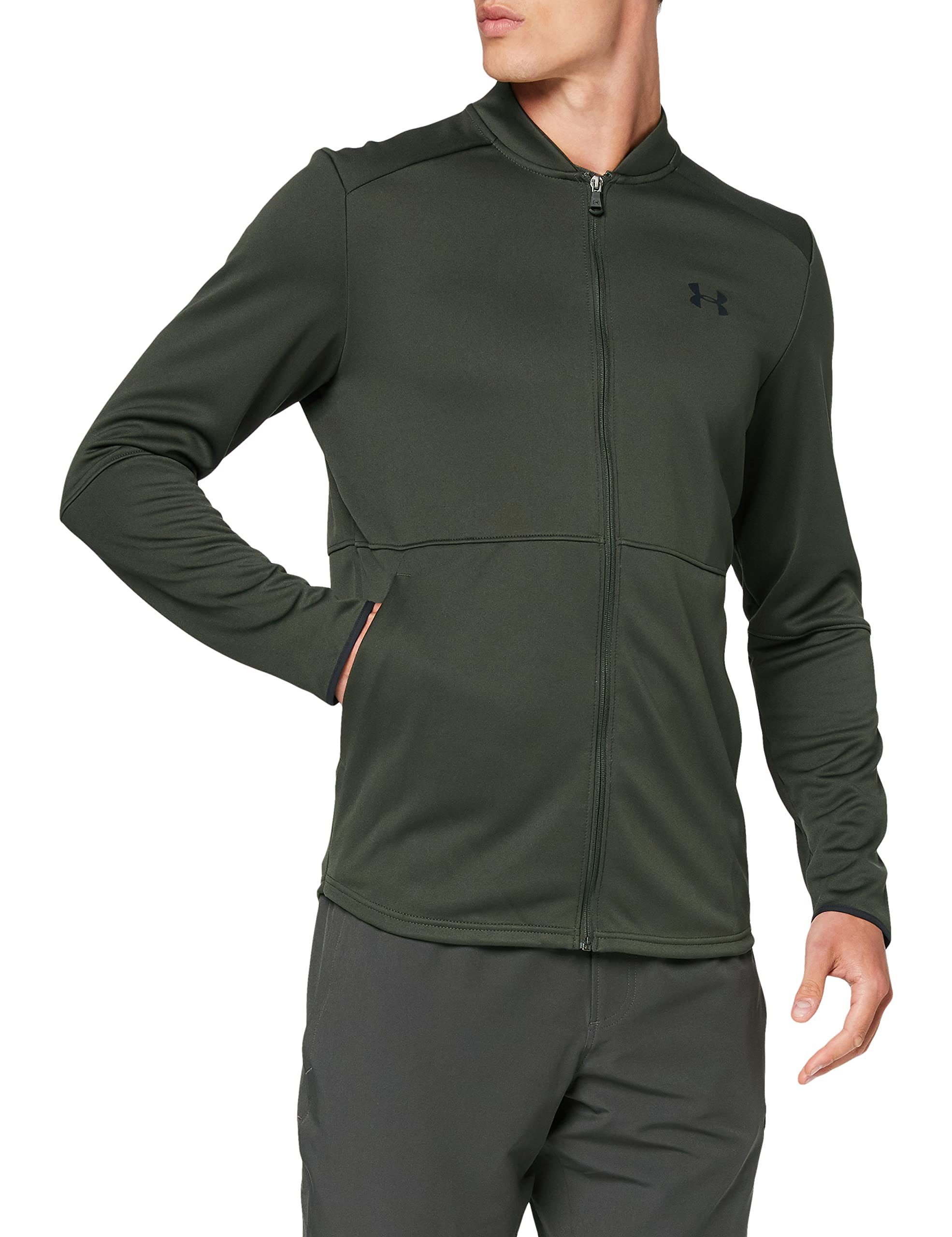 Under Armour Men Mk1 Warmup Bomber, Model 1345304-310, Baroque Green/Black, XX-Large