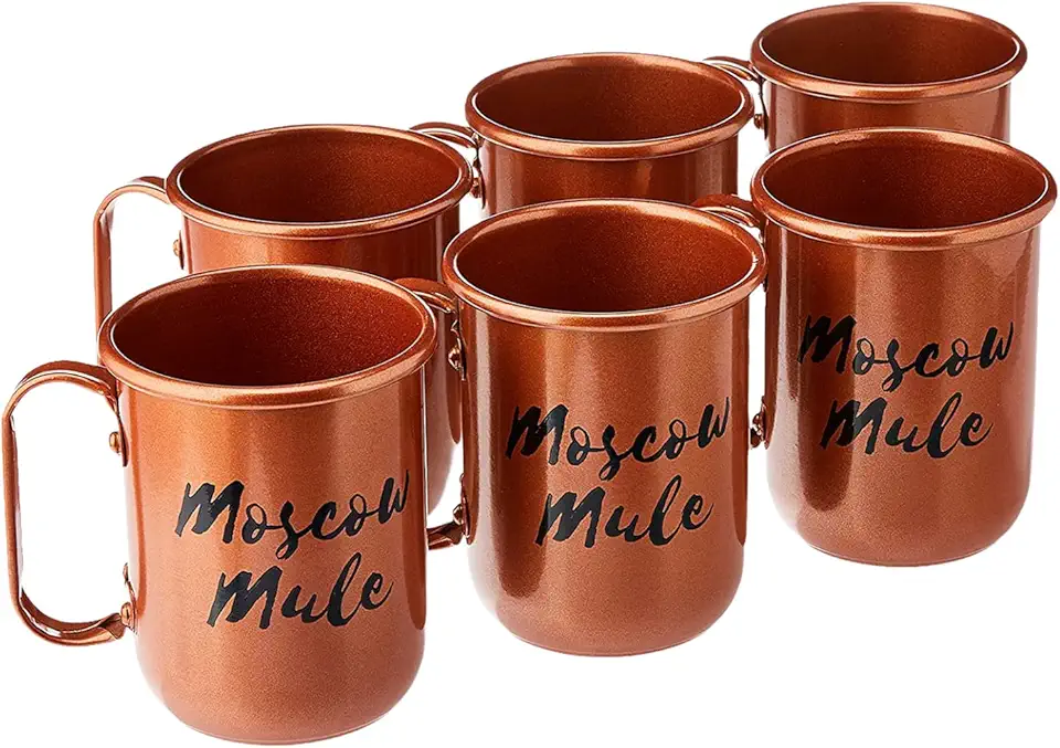 Caneca de Alumínio para Moscow Mule 380ml 6 Unidades
