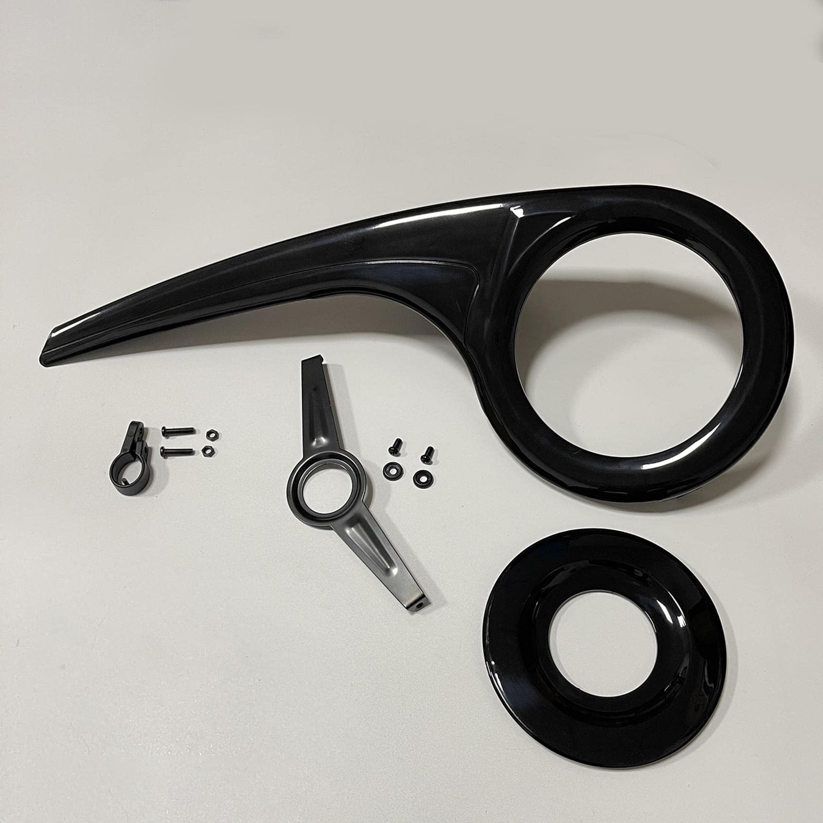 Tragbarer Fahrrad-Kettenschutz, Kurbel, langlebig, für Outdoor-Reitzubehör, schwarz, komplettes Set, 53 x 21 cm, 5 Stück