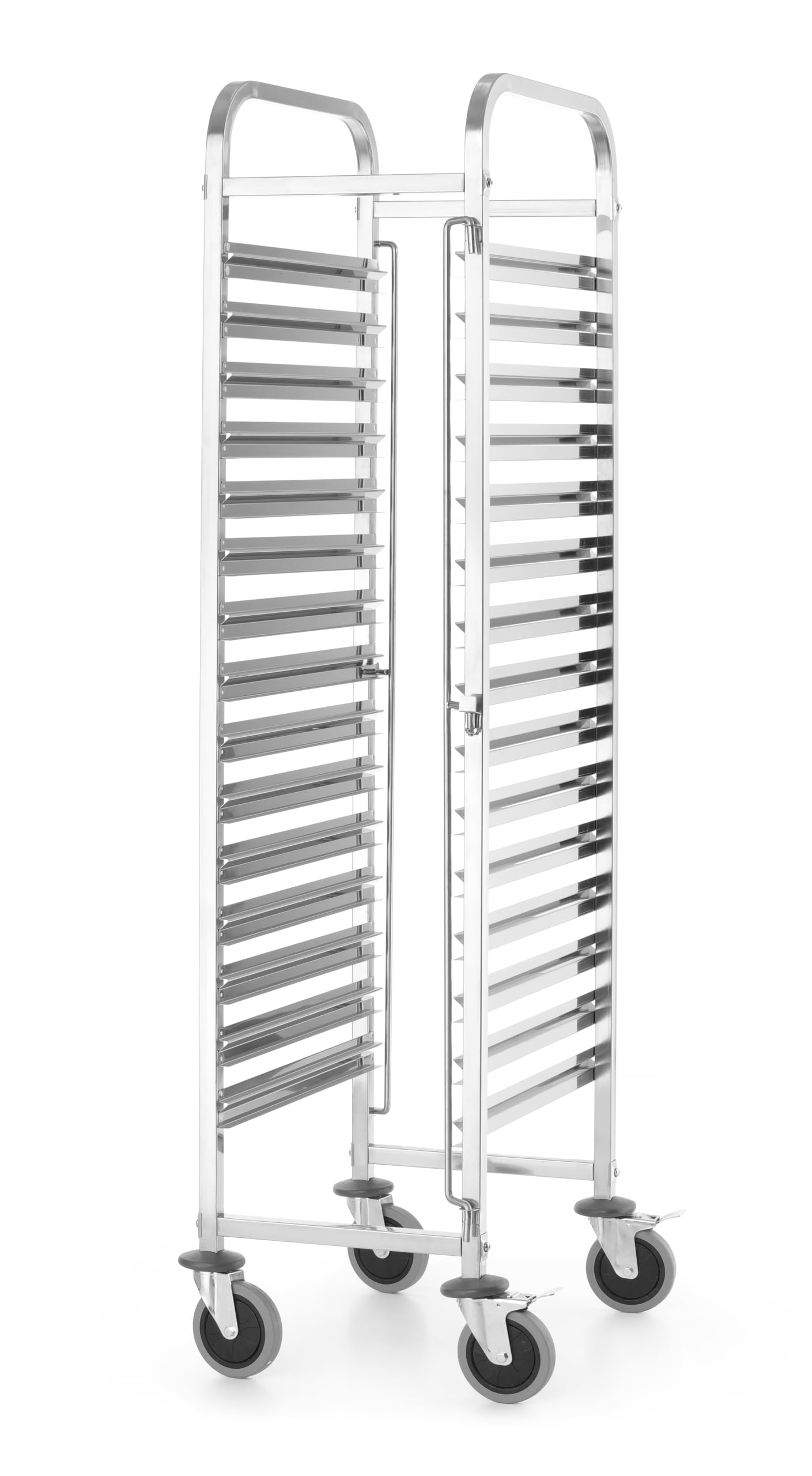 HENDI Carrello portateglie, compatibile con GN 1/1, GN 1/2 e GN 1/3, fino a 15 teglie, portata massima 100 kg, 380x550x(H)1705mm, acciaio inox