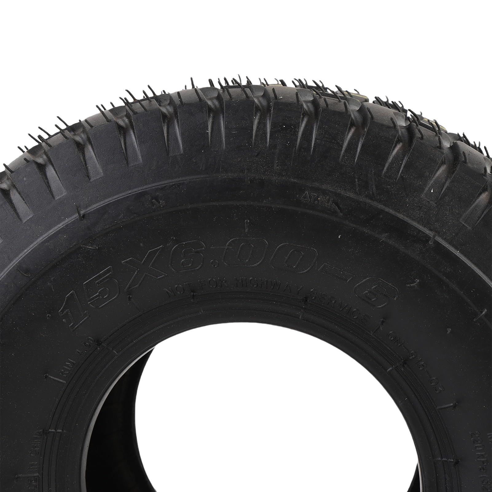 RiToEasysports Neumático de Vacío, Neumático de 15x6.00-6 sin Tubo sin Tubería para la Carretilla del Tractor del Patio del Carro Cortacésped, con Material de Goma, Textura sin Deslizamiento, Agarre
