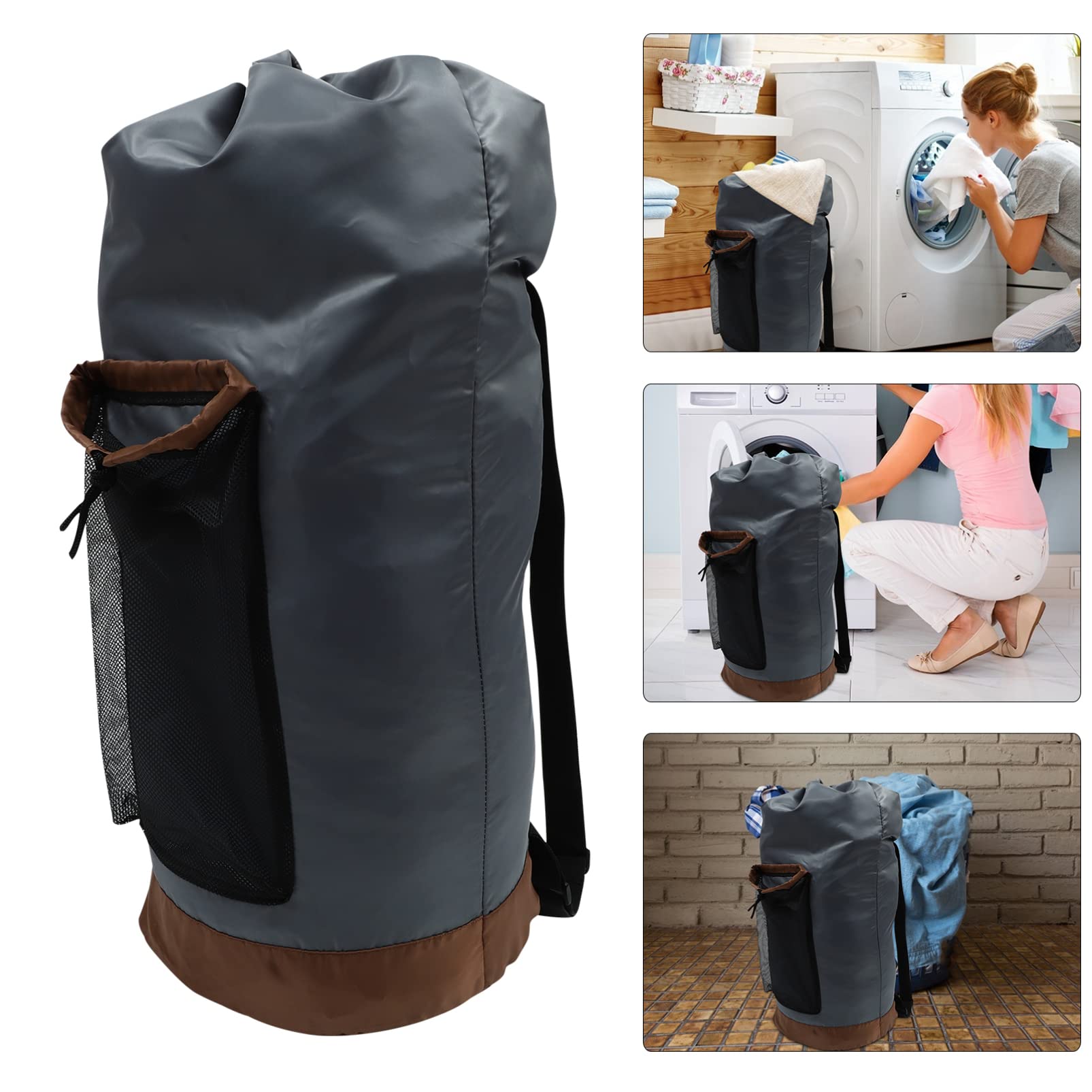 Baluue Borsa per Biancheria Usata con Tracolla Regolabile Portatile Sacco per Lavanderia con Maniglie da Viaggio