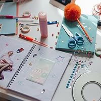 Vista 6 de Double Sided Foam Tape, Strong Adhesion Mounting Tapes (L196IN * W0.94IN * 4 Rolls), White, Heavy Duty Sticky Strips for Wall Art, Office Decor