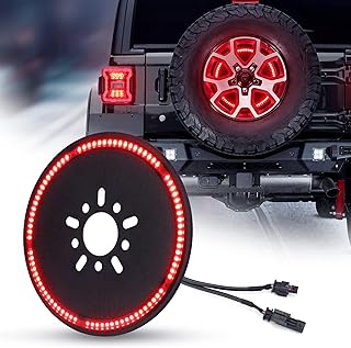 SUPAREE (Plug and Play) Spare Tire Brake Light Wheel 3rd Third Brake Light JL Spare Tire Light for Wrangler JL JLU 2018-2021 with Back Up Camera