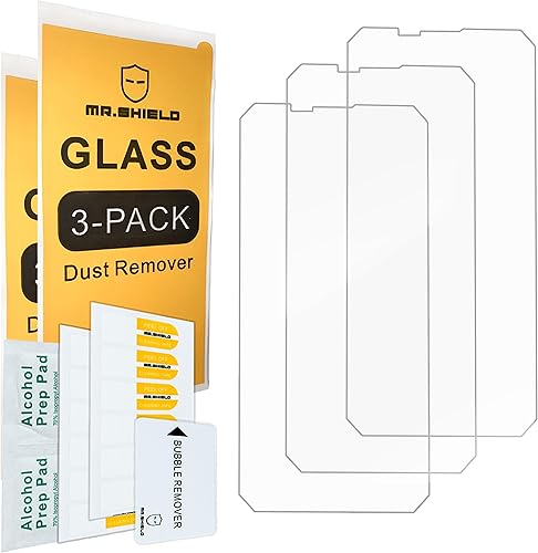 Miniatura 2 de Mr.Shield [Paquete de 3] Protector de pantalla para Unihertz Tank 2/Unihertz Tank [vidrio templado] [vidrio japonés con dureza 9H] Protector de